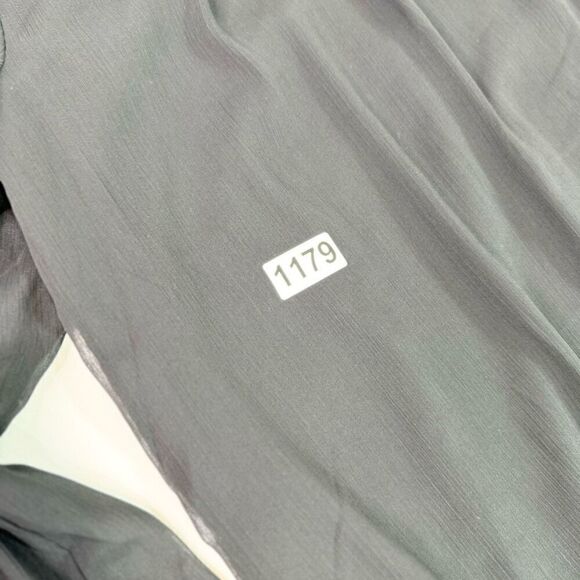 Talbots Top Womens Large Black Solid Long-Sleeve Boat Neck Drawstring Blouse NWT - Picture 10 of 10